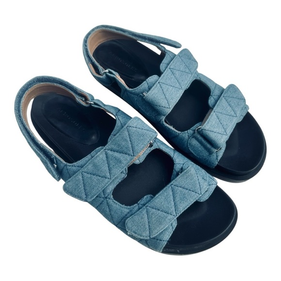 Aerosoles Denim Lamirca Quilted Sandals US 11 - Picture 1 of 5